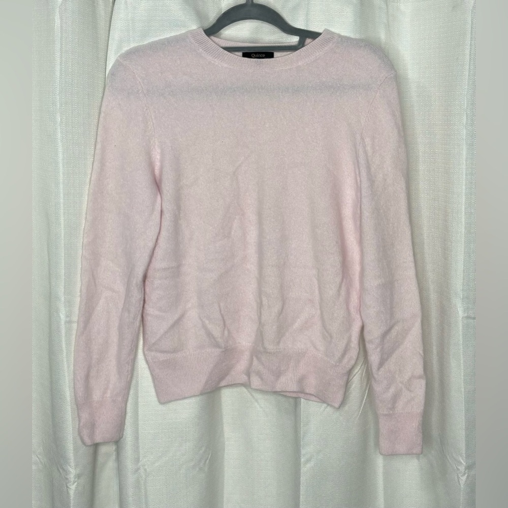 Quince Pink 100% Cashmere Sweater Size Medium